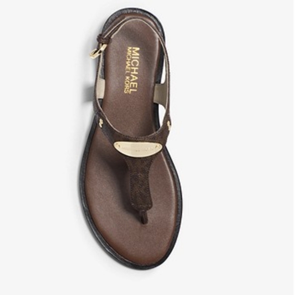 Authentic MICHAEL MICHAEL KORSLogo Plaque Sandal sz 7.5 - Picture 5 of 15